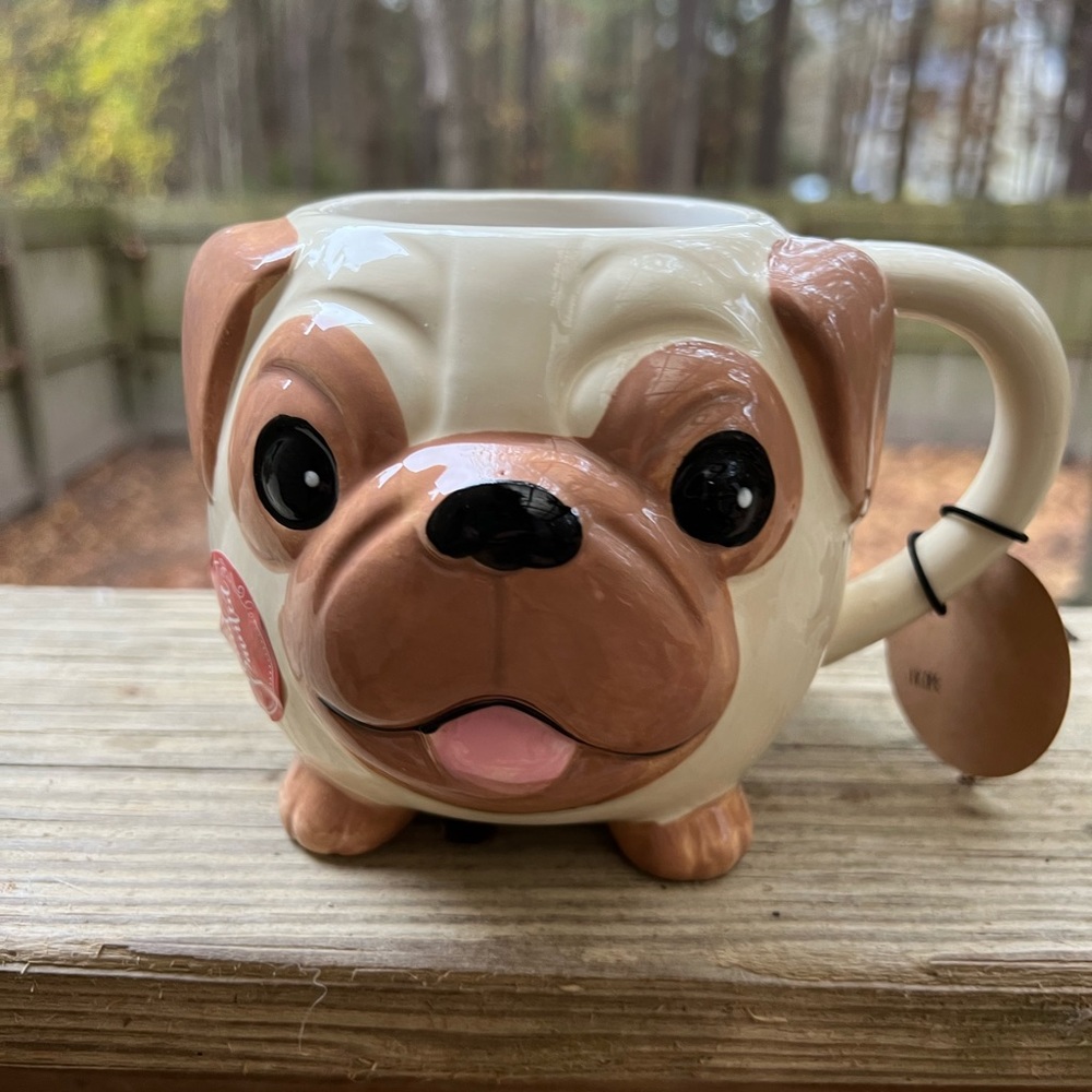 NWT SHEFFIELD HOME The Critter Collection PUG Coffee Mug